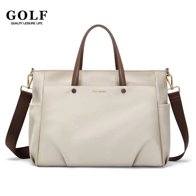 GOLF Tote Bag Pink Nylon Female Shoulder Handbag for Work Fits Laptop 15 Inch Cross Hand Bag Briefcase Women'S Fashion Bags 2024
