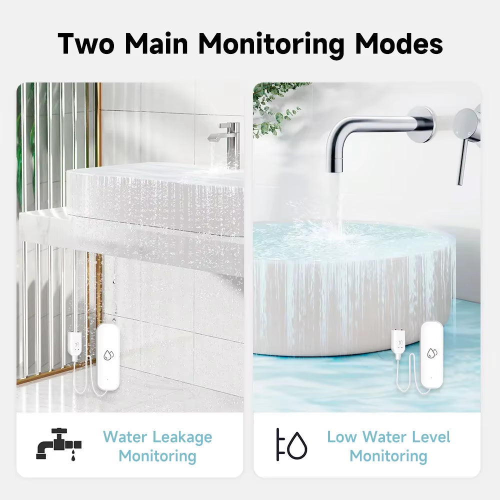 Tuya Wifi/Zigbee Water Sensor Leakage Alarm Flood Leak Detector Smart Home APP Remote Control Smart Home Security Protection