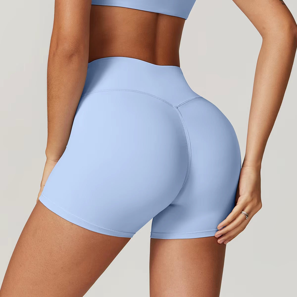 Gym Shorts Solid Women Yoga Shorts Crossover Fitness Short Leggings High Waist Running Short Pants Stretch Workout Short Clothes