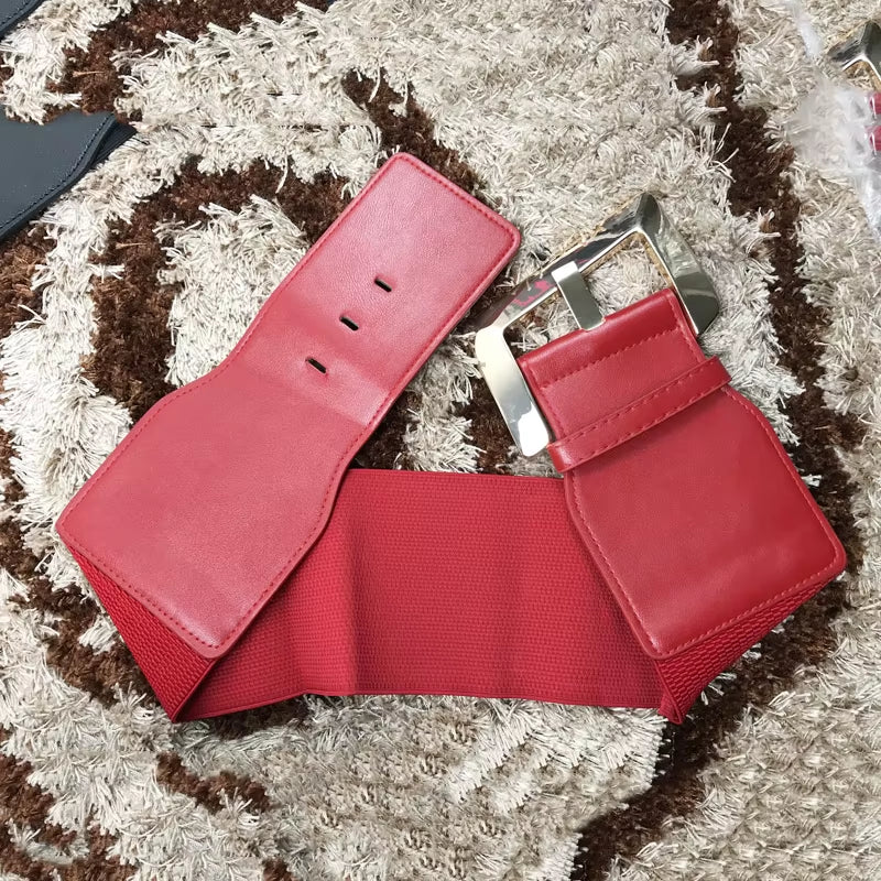 Fashion Corset Belt plus Size Belts for Women Waist Elastic Cummerbund Wide Stretch Ceinture Femme Big Dress Belt Waistband