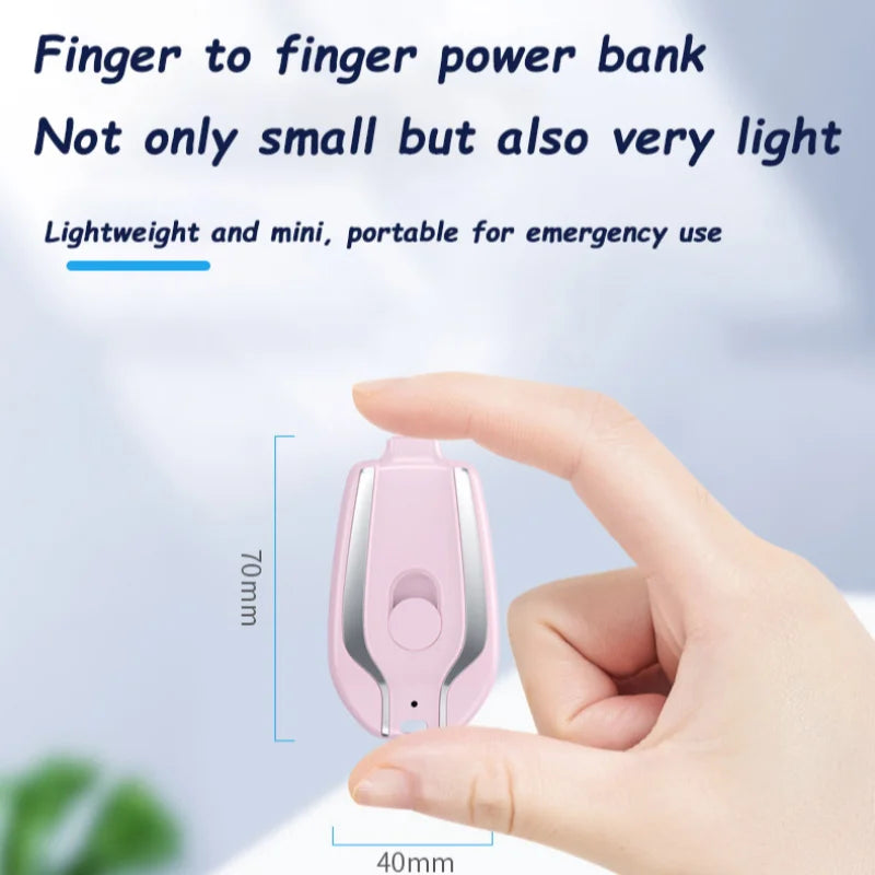 New Keychain Power Bank Comes with a Portable Mini 1200Mah Emergency Power Bank Stylish and Cute with Three Interfaces