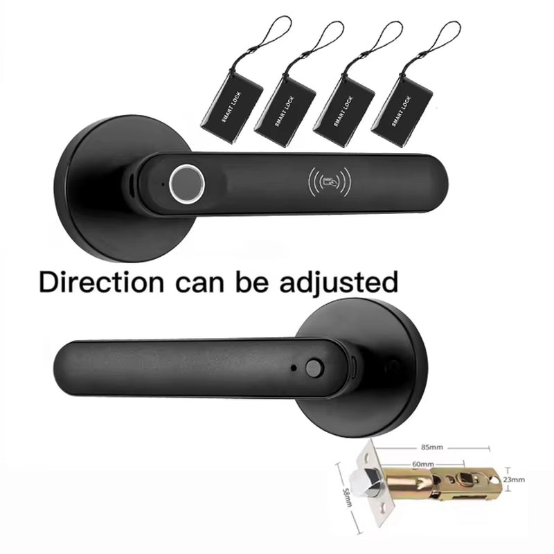 Smart Door Handle Fingerprint Password Digital Lock Tuya App Keyless Entry for Doors Smart Electronic Lock