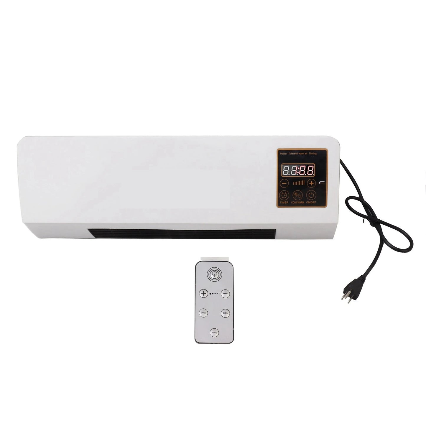 Wall Mounted Heating Machine Dual Use Highly Efficient Wide Angles Mobile Small Air Heater US Plug 110V