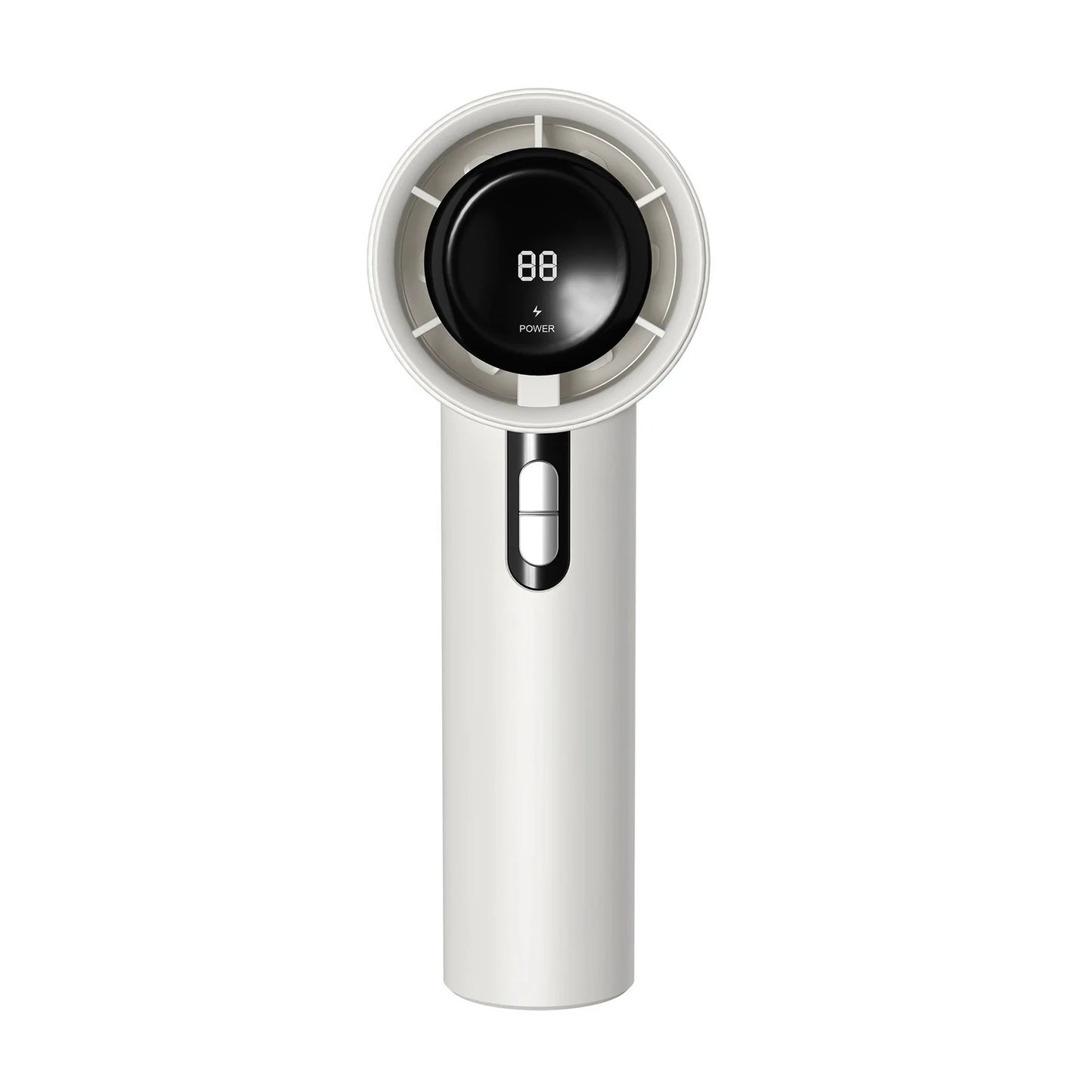 Portable Lightweight Handheld Fan ABS Mini Handheld Fan with USB Charging Digital LED Display Cool Air Guide System100-Speed