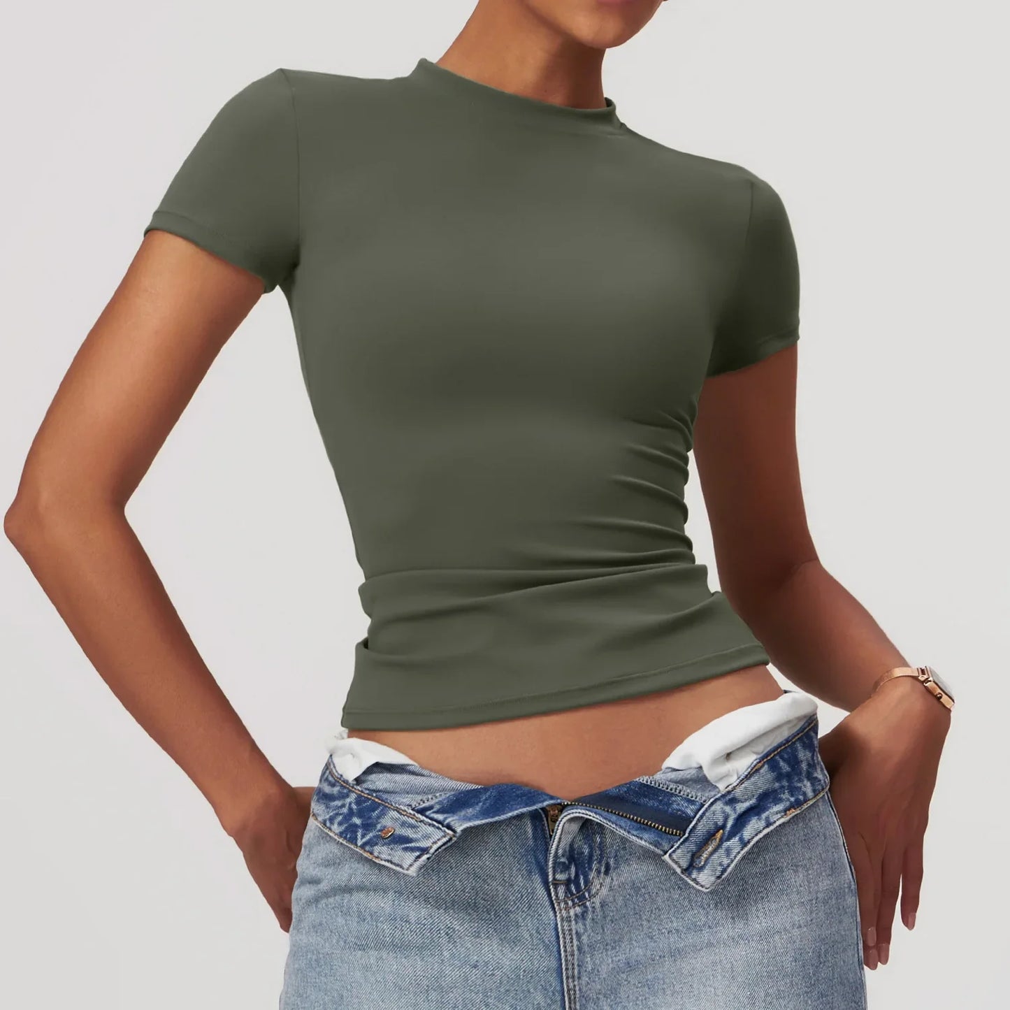 NCLAGEN Gym Top Women Short Sleeve Workout T Shirt Activewear