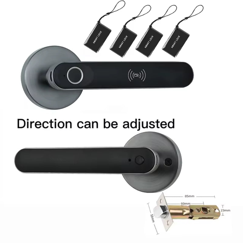Smart Door Handle Fingerprint Password Digital Lock Tuya App Keyless Entry for Doors Smart Electronic Lock