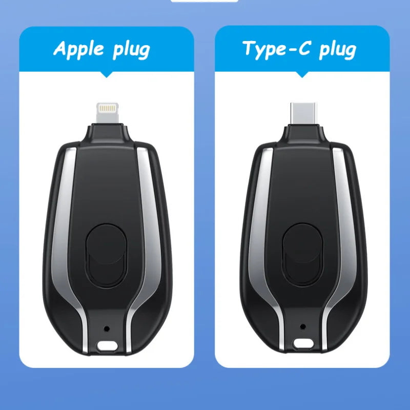 New Keychain Power Bank Comes with a Portable Mini 1200Mah Emergency Power Bank Stylish and Cute with Three Interfaces