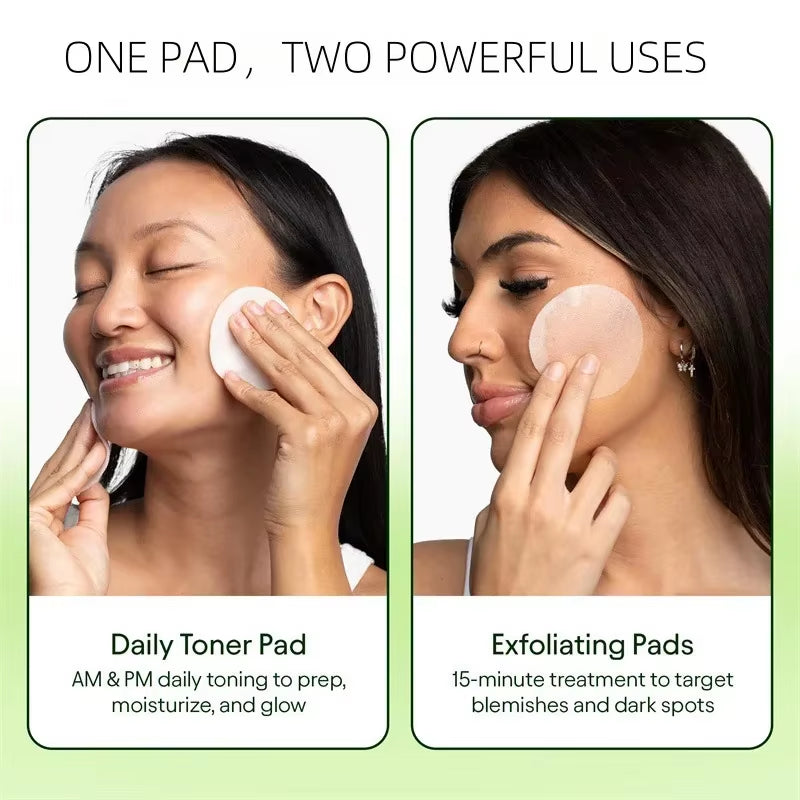 Korean Skincare Cotton Pads with Centella Asiatica, Niacinamide & Peptides for Pore Minimization & Hydration