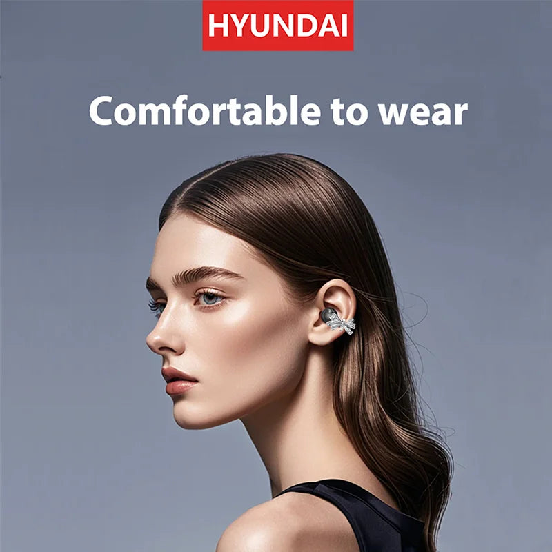 Choice M100 ENC Ear Clip LED Digital Display Earphones Wireless Bluetooth Headphones Noise Cancelling Touch Control
