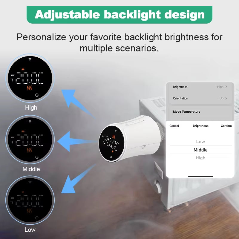 Tuya Wifi /Zigbee Thermostat Radiator Valve TRV Thermostatic Valve Wifi Thermostat Temperature Controller Alexa Google Home