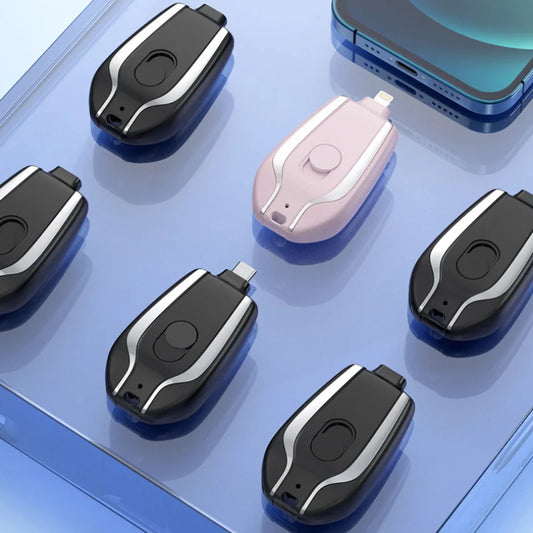 New Keychain Power Bank Comes with a Portable Mini 1200Mah Emergency Power Bank Stylish and Cute with Three Interfaces