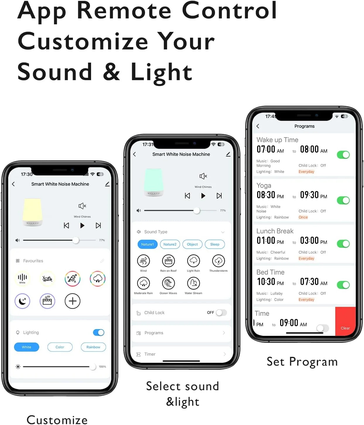 Baby Sound Machine with Rest Night Light