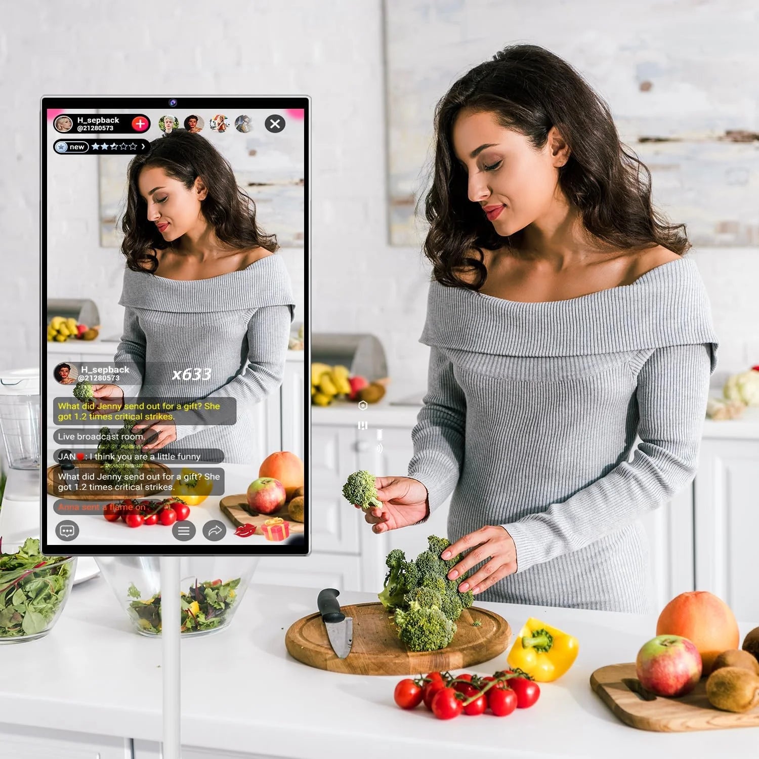 21.5 Inch Portable Stand by Me Smart TV 4GB + 64GB Rotable 1920*1080 Touch Screen, 6000Mah Battery Android TV
