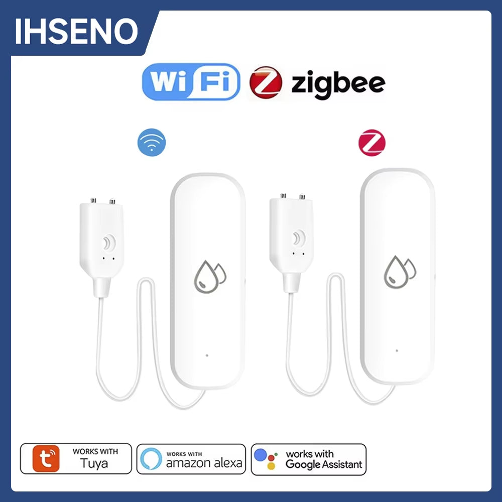 Tuya Wifi/Zigbee Water Sensor Leakage Alarm Flood Leak Detector Smart Home APP Remote Control Smart Home Security Protection