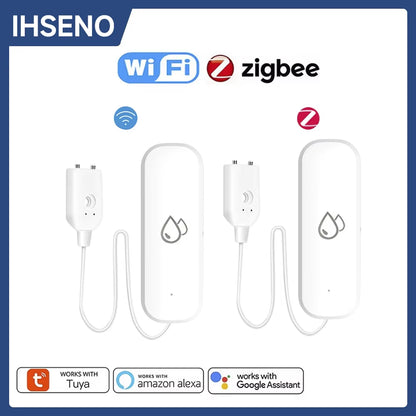 Tuya Wifi/Zigbee Water Sensor Leakage Alarm Flood Leak Detector Smart Home APP Remote Control Smart Home Security Protection