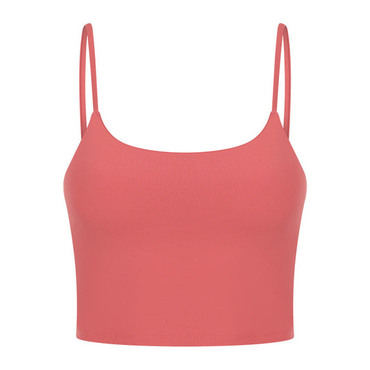 Sexy Beautiful Back Yoga Wear Gathers Gym Camisole