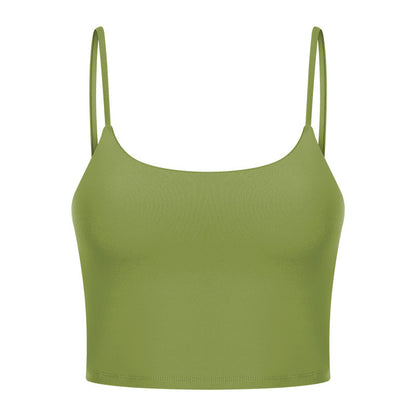 Sexy Beautiful Back Yoga Wear Gathers Gym Camisole