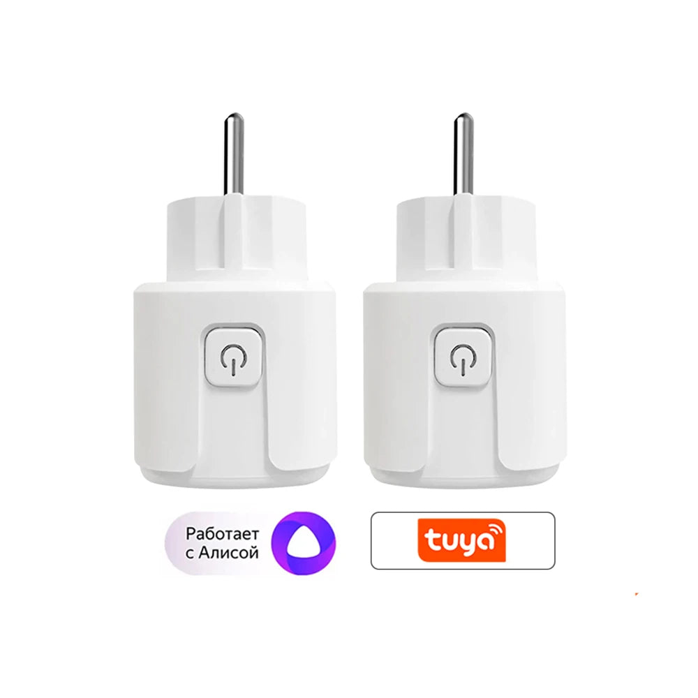 Wifi Smart Plug Sockets 16A EU Plug Tuya Smart Life APP Work with Alexa Google Home Smart-Home Automation EU UK Plug Yandex