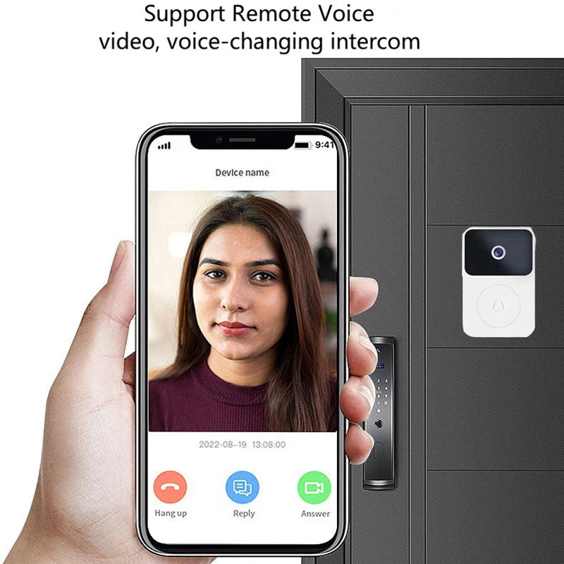 X9 Wireless Video Doorbell Camera Visual Smart IP Doorbell Night Vision Real-Time Monitoring Remote Intercom Security Door Bell