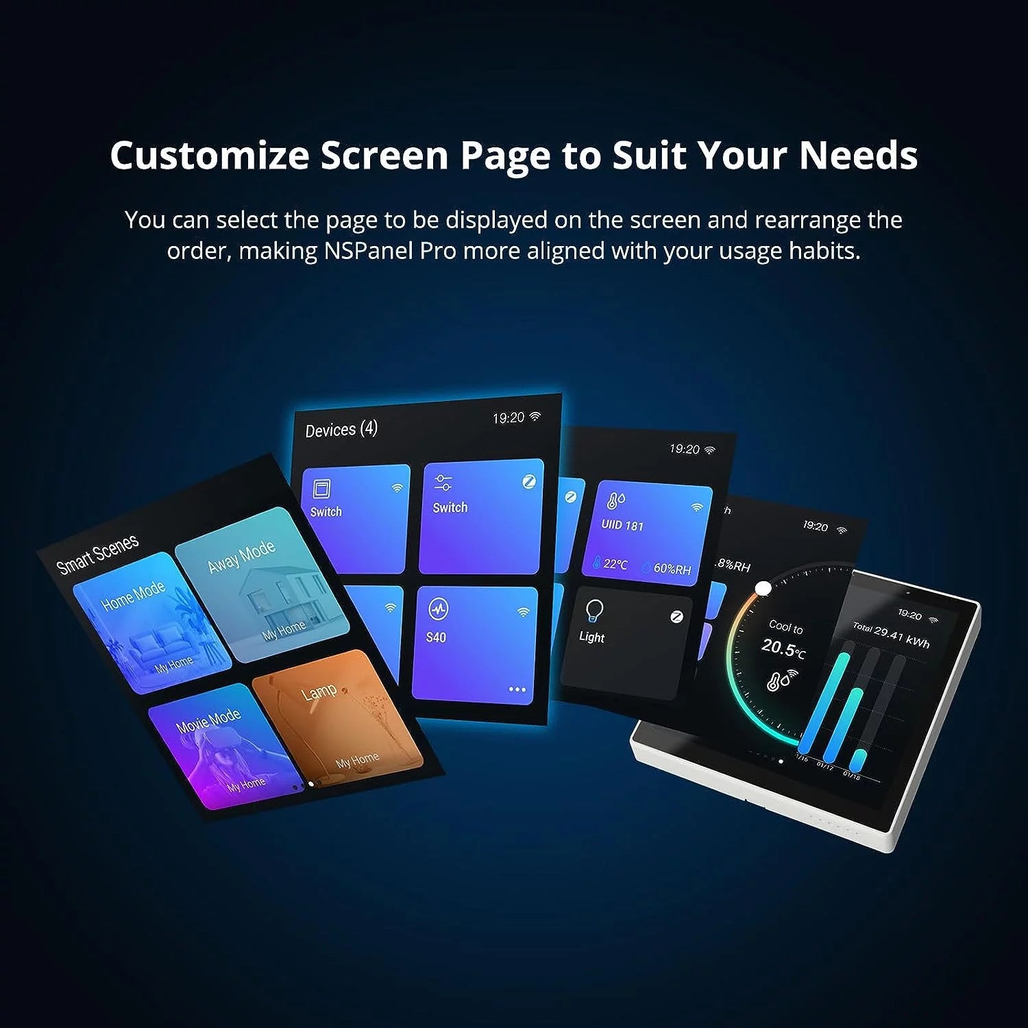 Nspanel Pro EU Smart Home Control Panel, Integrate Zigbee Gateway with Home Security, with Power Consumption Statistics, Thermostat, Call Intercom All-In-One Control Center Hub with Stand