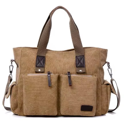 Canvas Men Bag Cross Body Bag Casual Cloth Bag Handbag Large Capacity Travel Bag Men'S Shoulder Bag Fashion Bags