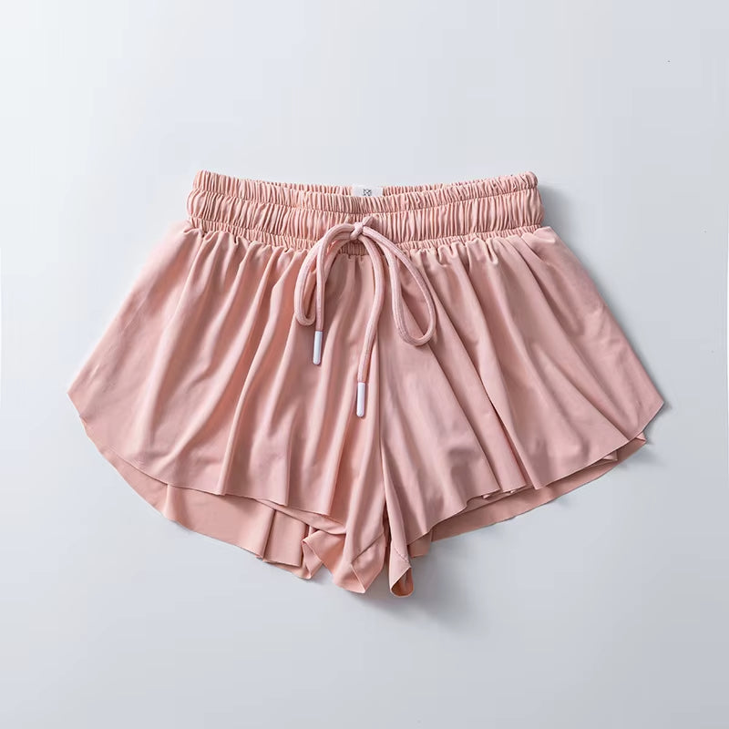 Women'S Pants Gym Sports Shorts Lining Loose Skirt Yoga Wear Fitness Running Training Trousers Summer Female Workout Clothing