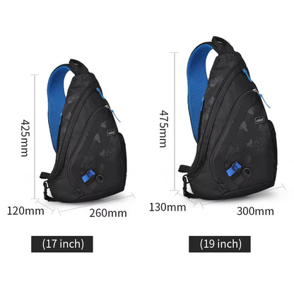 Mixi Fashion Backpack for Men One Shoulder Chest Bag Male Messenger Boys College School Bag Travel Causal Black 17 19 Inch