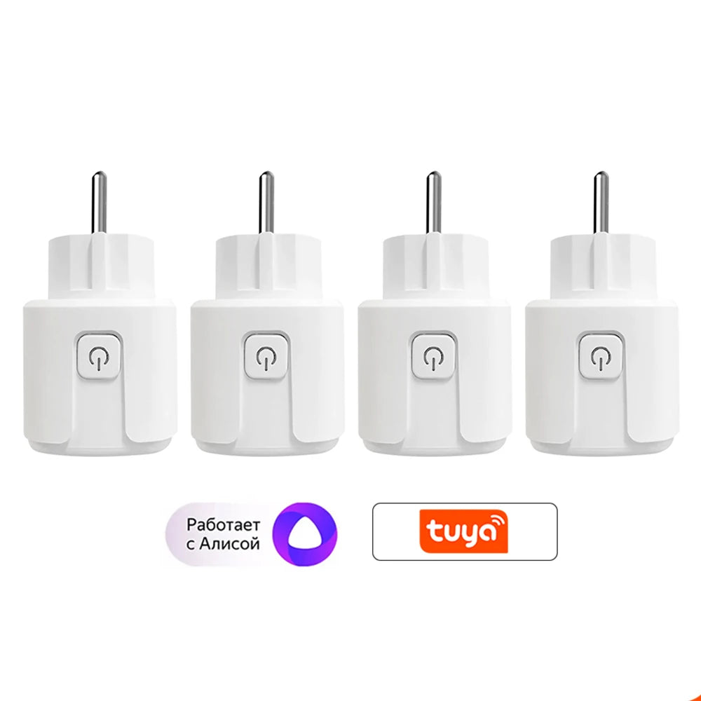 Wifi Smart Plug Sockets 16A EU Plug Tuya Smart Life APP Work with Alexa Google Home Smart-Home Automation EU UK Plug Yandex