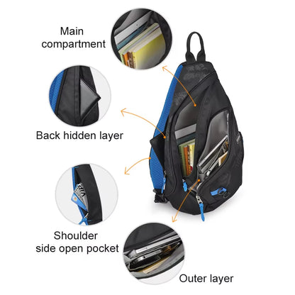 Mixi Fashion Backpack for Men One Shoulder Chest Bag Male Messenger Boys College School Bag Travel Causal Black 17 19 Inch