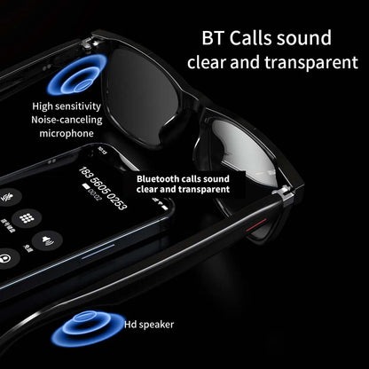 E13 Smart Glasses:Blue Light Filtering Polarized Sunglass Lenses Audio Built-In Mic & Speakers Touch & Voice Assistant