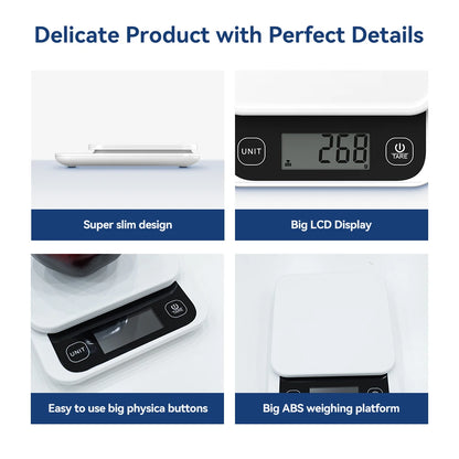 5Kg/0.1G/1G Smart Kitchen Scales Nutrition Scale Smart Food Calories Scale Cook Bake Digital Scale with Nutrition Calculator APP