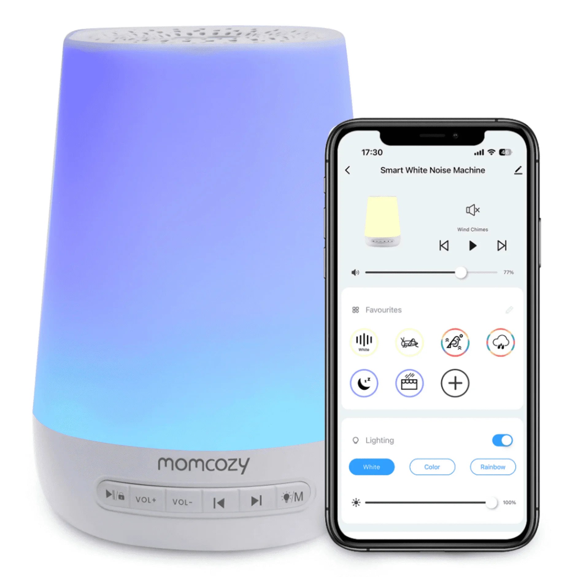 Baby Sound Machine with Rest Night Light