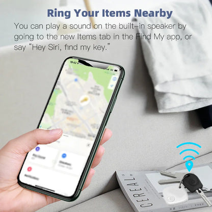 Smart Tracker Bluetooth Mini Tracker Locator Anti-Lost Alarm for Key Wallet Suitcase Luggage Finder Works with Apple Find My APP