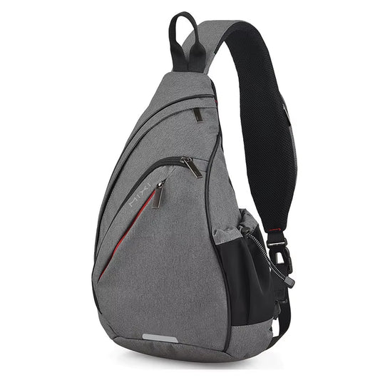 Mixi Fashion Backpack for Men One Shoulder Chest Bag Male Messenger Boys College School Bag Travel Causal Black 17 19 Inch