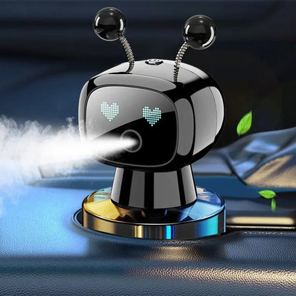 Smart Car Air Freshener AI Rechargeable Car Aroma Diffuser Smart Eyes 4 Levels of Adjustable Intelligent Car Diffuser Gift