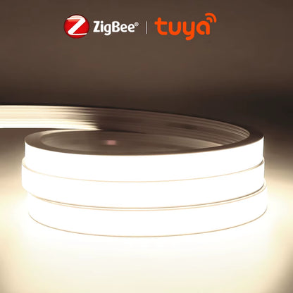 Smart Zigbee 3.0 USB 5V COB LED Strip Neon Light Work with Tuya HUB Bridge Echo plus App/Alexa Voice Control Ambiance Wifi Lamp