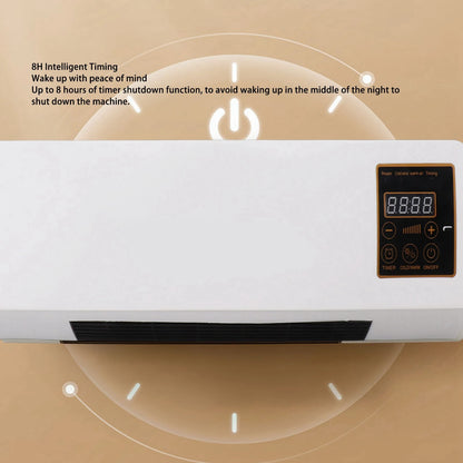 Wall Mounted Heating Machine Dual Use Highly Efficient Wide Angles Mobile Small Air Heater US Plug 110V