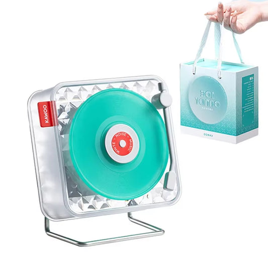 Retro Vinyl Record Player Design Bluetooth Speaker Wireless White Noise Music Box Soundbar RGB Atmosphere Light Music Player