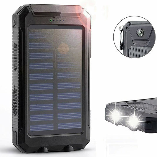 Waterproof Dual Usb Portable 8000Mah Solar Charger Solar Power Bank for Phone Outdoor Solar Mobile Phone Charger