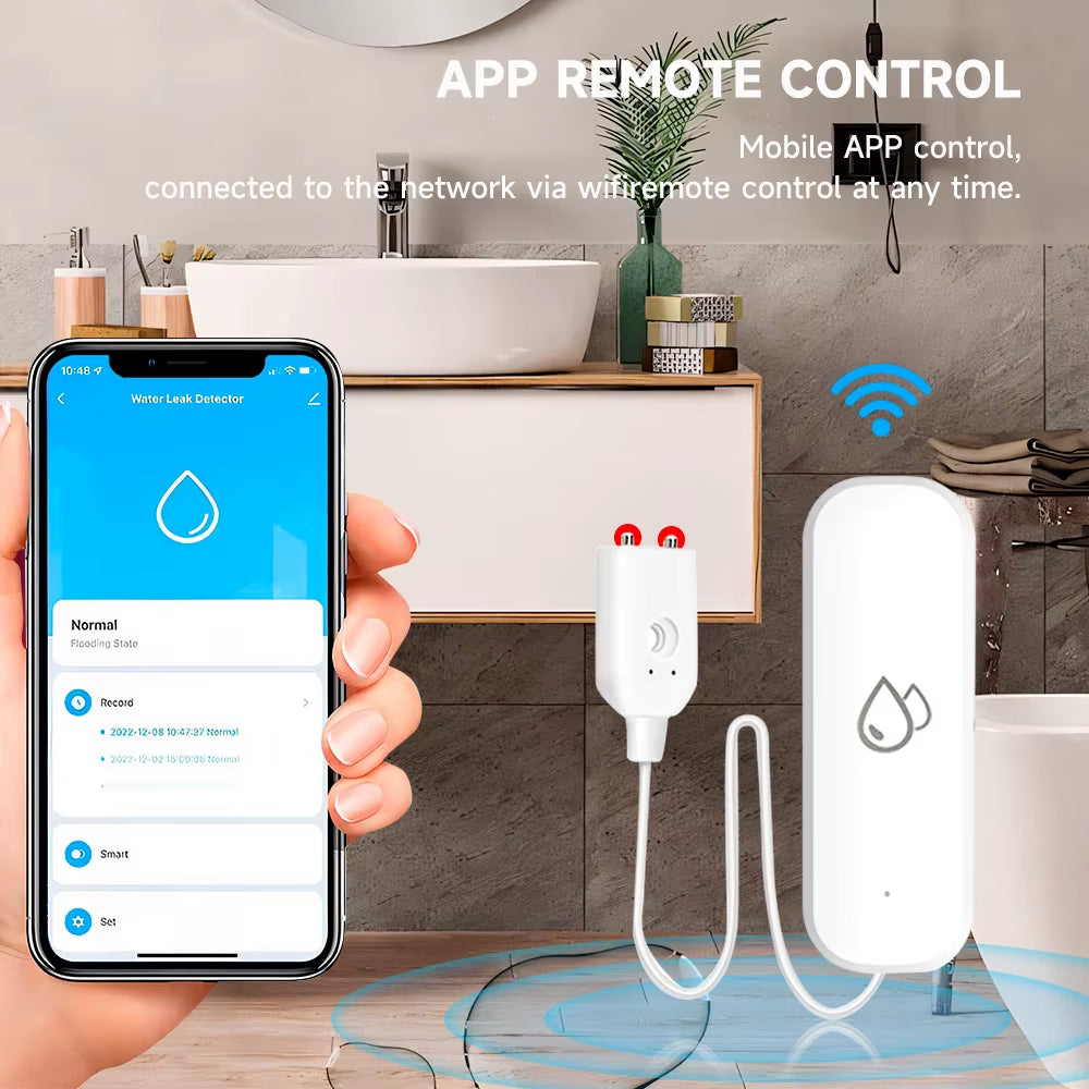Tuya Wifi/Zigbee Water Sensor Leakage Alarm Flood Leak Detector Smart Home APP Remote Control Smart Home Security Protection