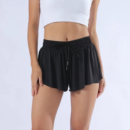 Women'S Pants Gym Sports Shorts Lining Loose Skirt Yoga Wear Fitness Running Training Trousers Summer Female Workout Clothing