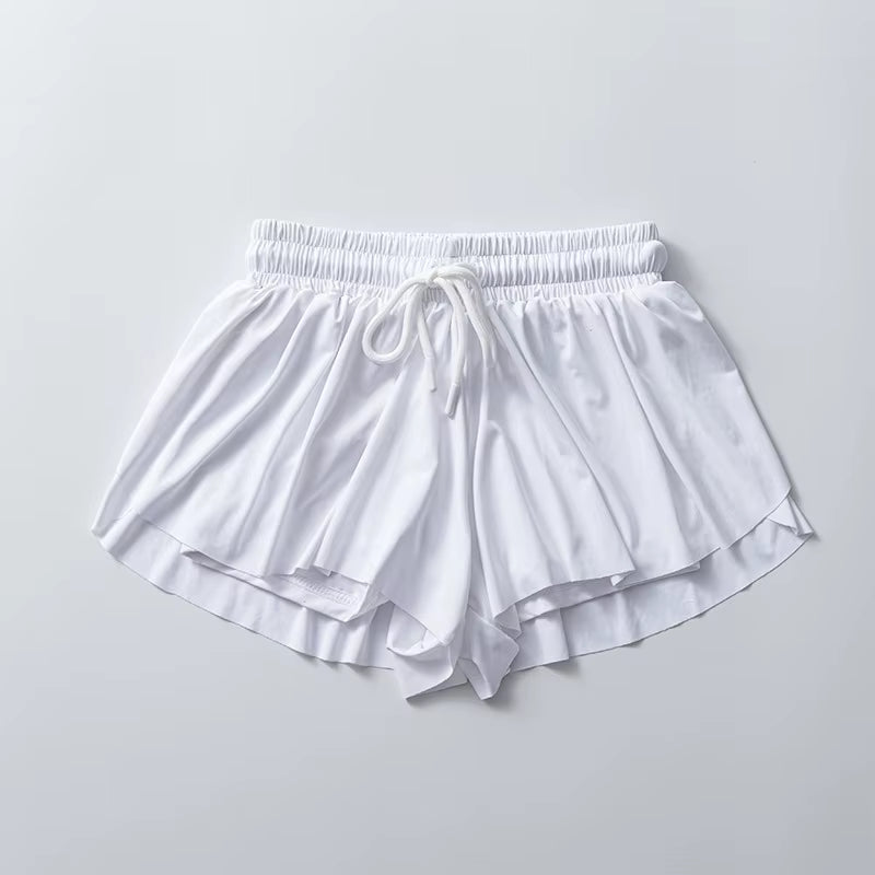 Women'S Pants Gym Sports Shorts Lining Loose Skirt Yoga Wear Fitness Running Training Trousers Summer Female Workout Clothing
