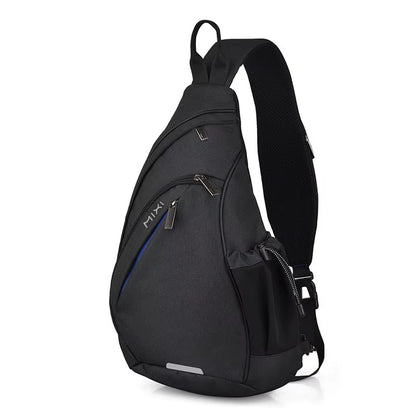 Mixi Fashion Backpack for Men One Shoulder Chest Bag Male Messenger Boys College School Bag Travel Causal Black 17 19 Inch