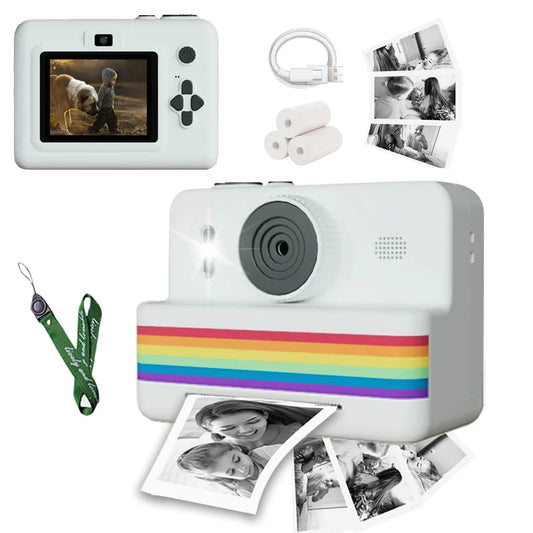 Instant Print Camera for Photography Mini Printer Portable Thermal Digital Children Photo Kids Camera 2.8Inch HD Video Toy Gifts