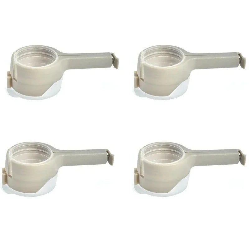 2Pc Bag Clips for Food Food Storage Sealing Clips with Pour Spouts Kitchen Chip Bag Clip Plastic Cap Sealer Clip Kitchen Storage