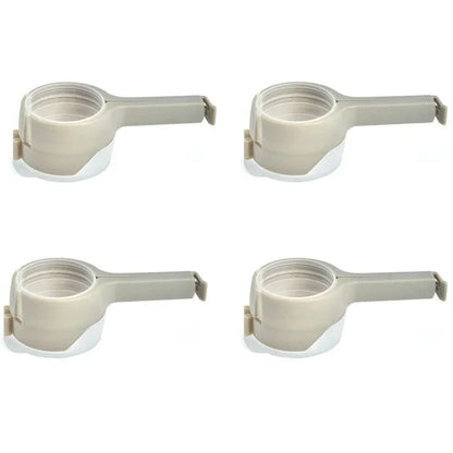 2Pc Bag Clips for Food Food Storage Sealing Clips with Pour Spouts Kitchen Chip Bag Clip Plastic Cap Sealer Clip Kitchen Storage