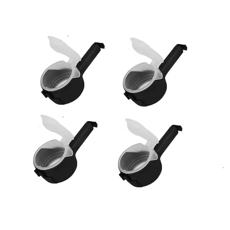 2Pc Bag Clips for Food Food Storage Sealing Clips with Pour Spouts Kitchen Chip Bag Clip Plastic Cap Sealer Clip Kitchen Storage