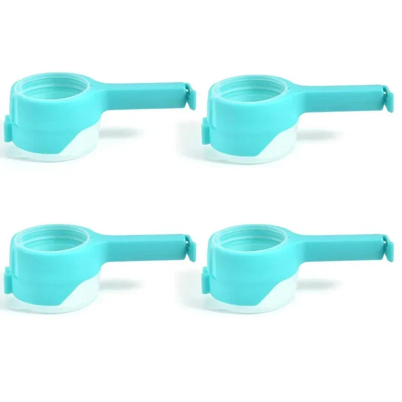 2Pc Bag Clips for Food Food Storage Sealing Clips with Pour Spouts Kitchen Chip Bag Clip Plastic Cap Sealer Clip Kitchen Storage