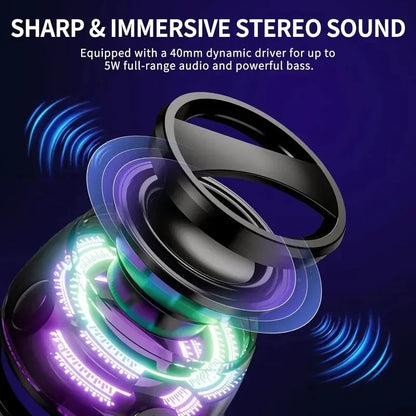 Ultra Portable G200 Speaker Magnetic Clip BT5.3 Mini RGB Sound Box 20H Playtime Office Car Travel Essential Voice Assistant