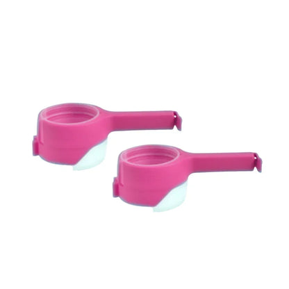 2Pc Bag Clips for Food Food Storage Sealing Clips with Pour Spouts Kitchen Chip Bag Clip Plastic Cap Sealer Clip Kitchen Storage